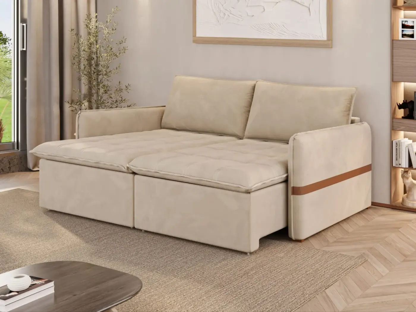 Estofado sofá-cama retrátil 6064 — Lufer Estofados